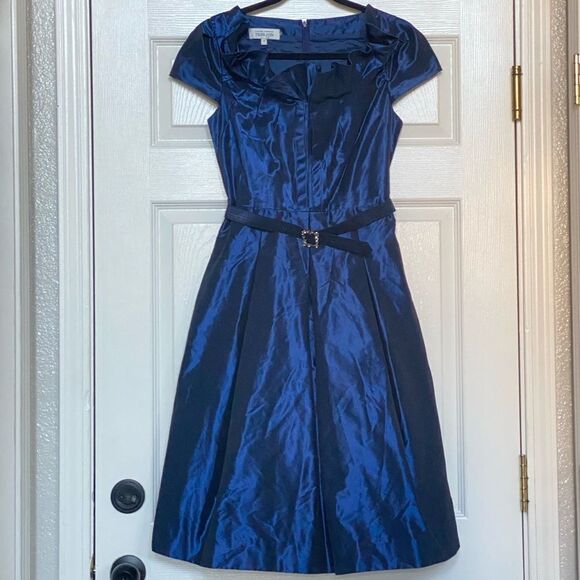 Rickie Freeman for Teri Jon Blue Dress, Size 6 - Picture 1 of 9